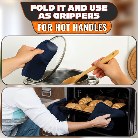 LIBERHAUS secure grip bowl cozy prevents slips when removing bowls from the microwave.