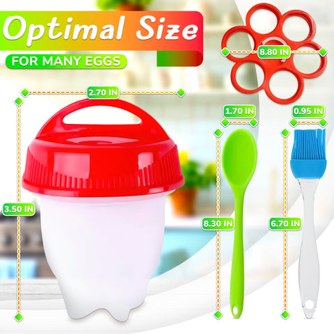 LIBERHAUS silicone poaching cups close-up highlights non-stick surface for easy egg release.