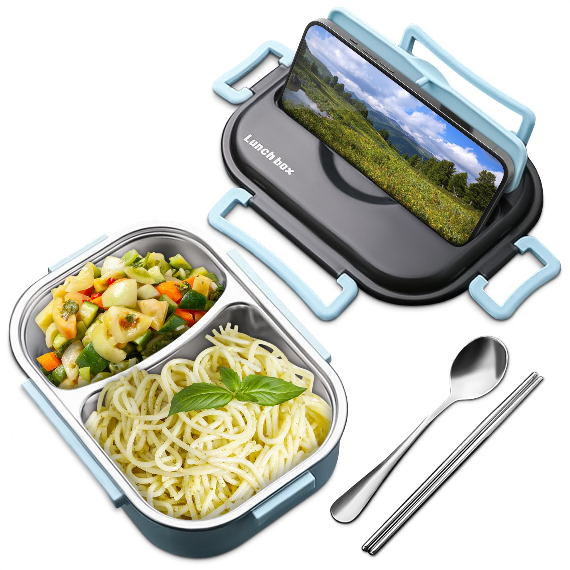 LIBERHAUS Tiffin lunch box exterior highlights insulation for temp retention during travel