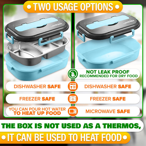 LIBERHAUS Tiffin includes spoon and chopsticks for convenient meals