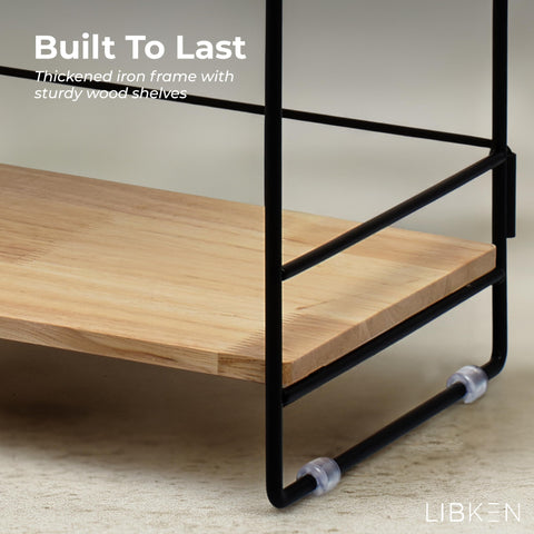 LIBKEN countertop storage for mugs and syrups keeps coffee essentials within reach