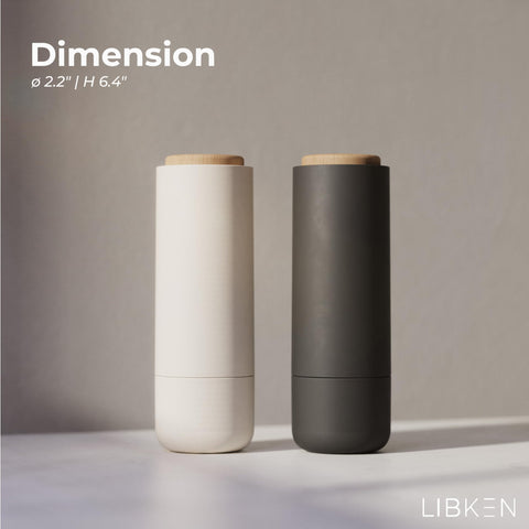 LIBKEN easy-refill lid keeps spices fresh between uses.