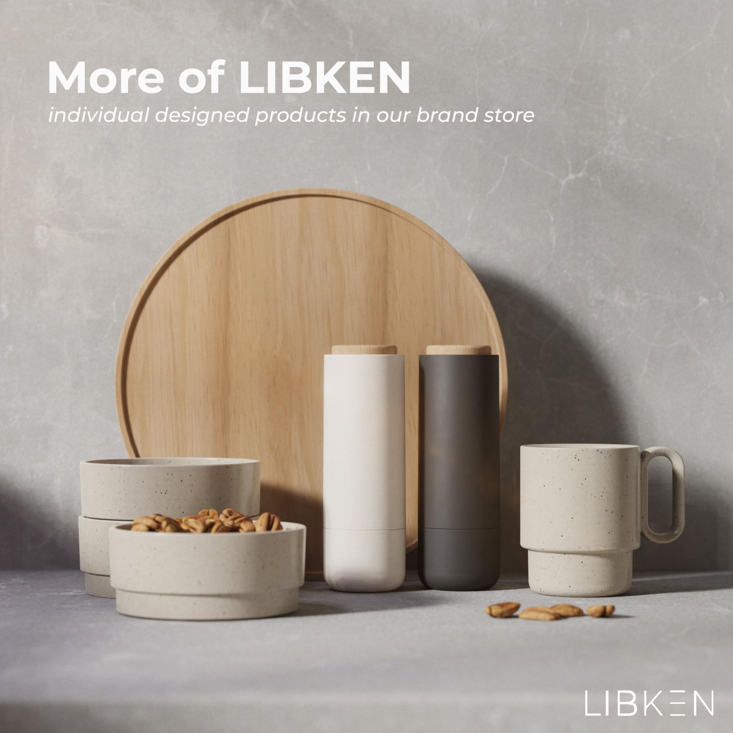 LIBKEN kitchen organizer basket blends wood look with metal for decor