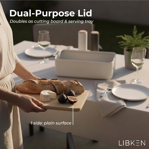 LIBKEN lid air holes design promoting airflow to prevent moisture