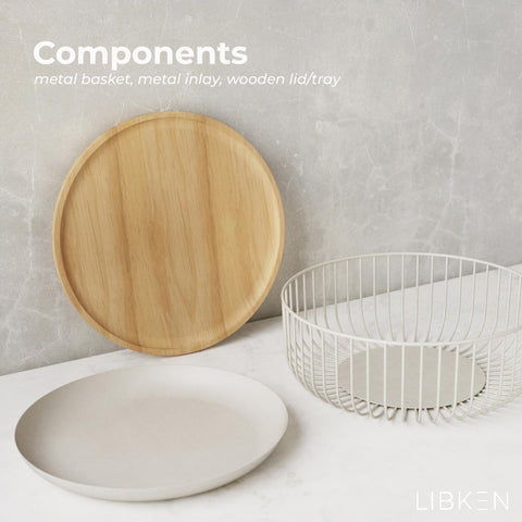 LIBKEN premium materials: matte metal and rubber wood for durability