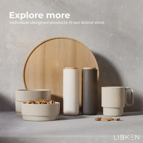 LIBKEN spice mill in action on a kitchen counter for everyday seasoning.