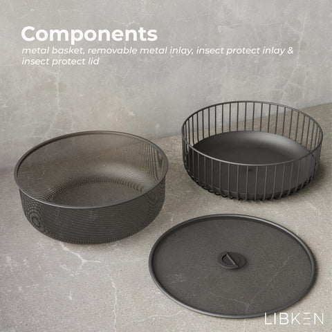 LIBKEN ventilated mesh lid maintains airflow to protect produce.