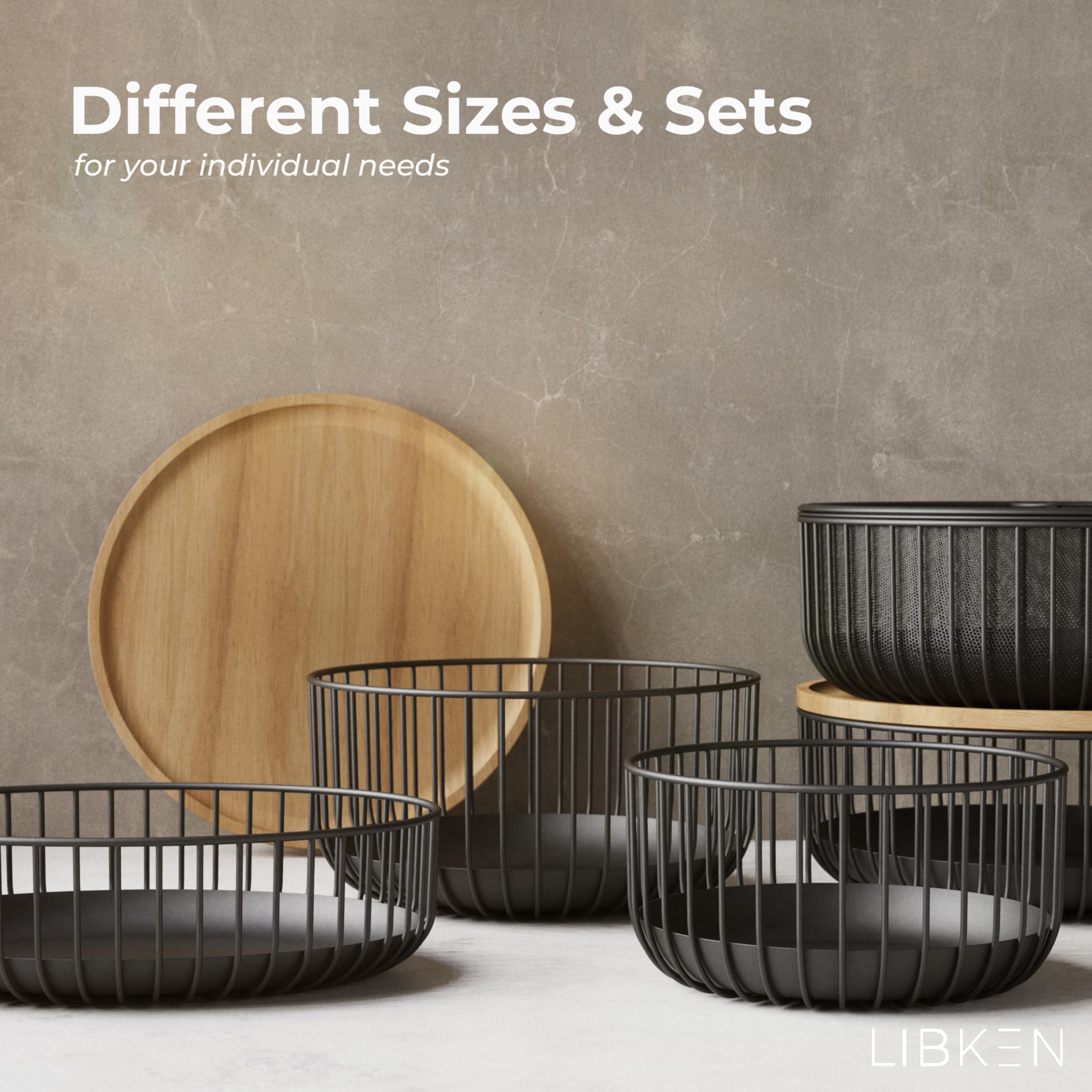 LIBKEN wooden bamboo lid doubles as a tray for serving
