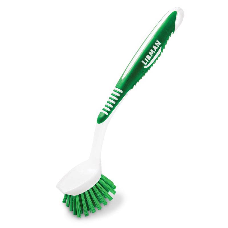 LIBMAN Commercial Kitchen Brush with Scrapper scraper helps lift stuck-on residue easily
