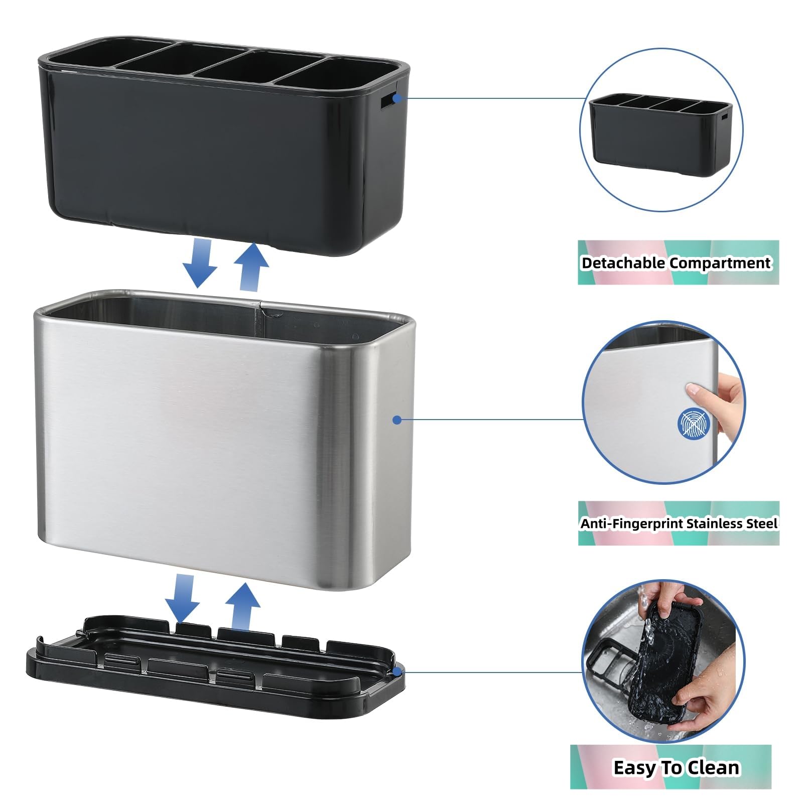 LIBODOUR capacity holds about 15 small utensils for easy access.