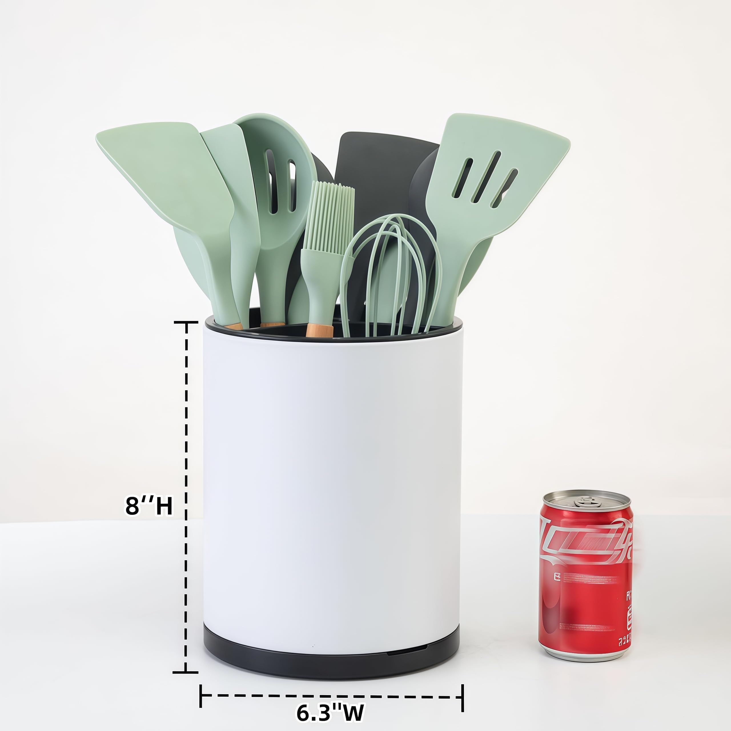 LIBODOUR dishwasher-safe utensil holder includes drainage holes for quick drying.