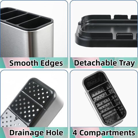 LIBODOUR dishwasher-safe utensil holder for quick cleanup after meals.
