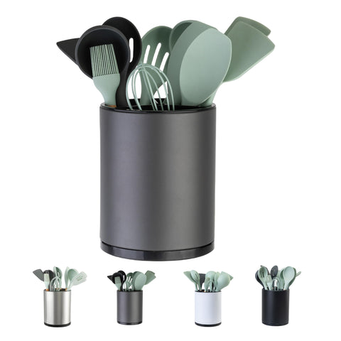 LIBODOUR 360° rotating utensil holder enables easy access while cooking