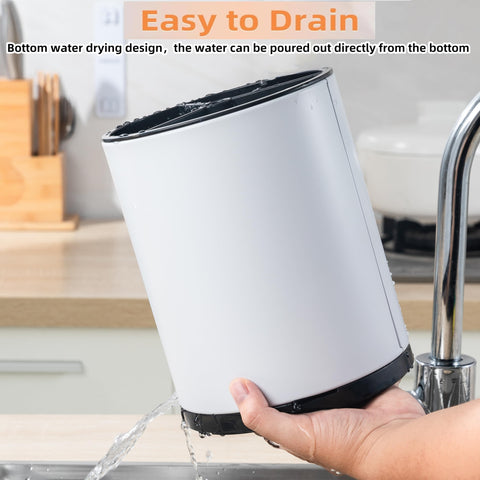 LIBODOUR extra large capacity holds long-handled tools like whisks and tongs neatly.