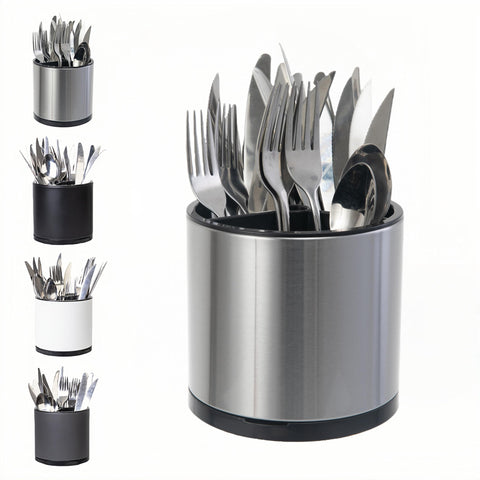 LIBODOUR utensil holder demonstrating 360° rotation for easy access.