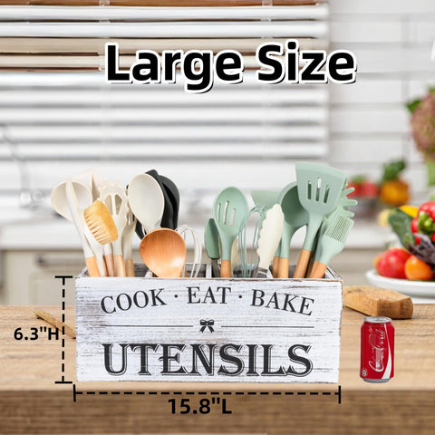 LIBODOUR Utensil Holder showing durable wood construction for daily use