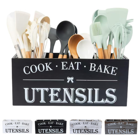 LIBODOUR Utensil Holder - extra-large capacity for spatulas and ladles.