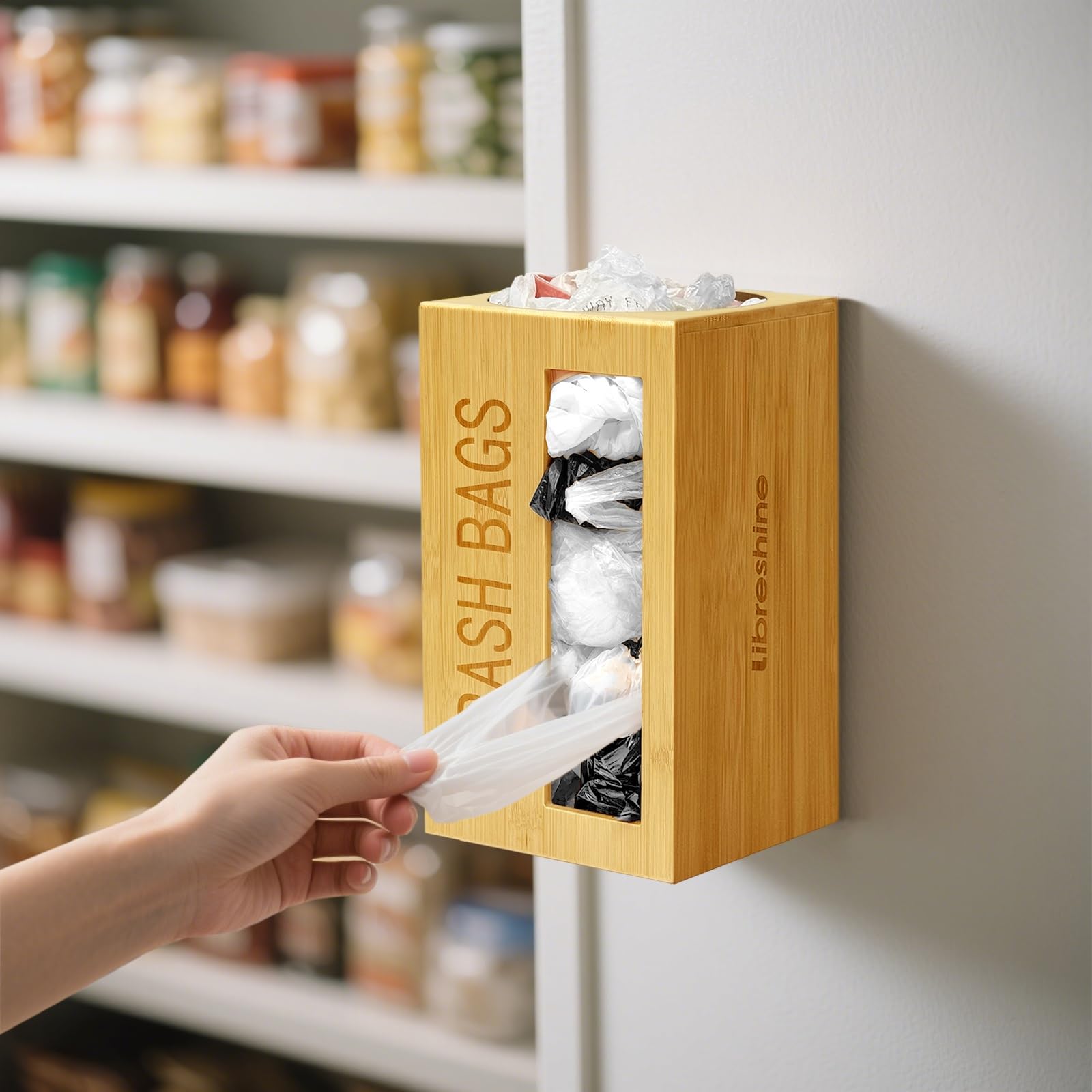 Libreshine under-cabinet mount frees vertical space for groceries