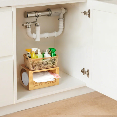 Libreshine under-sink installation shows neat, accessible bags