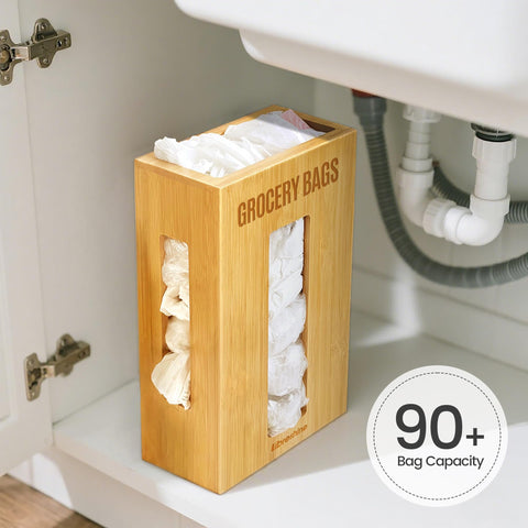 Libreshine extra-large bamboo container with wide opening for quick grabs.