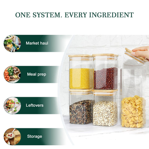 LIBWYS jars for flour and sugar provide easy portioning and visibility.