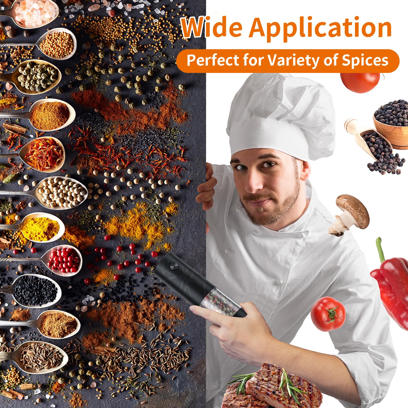 Lidaop grinders on a kitchen counter ready for everyday cooking.