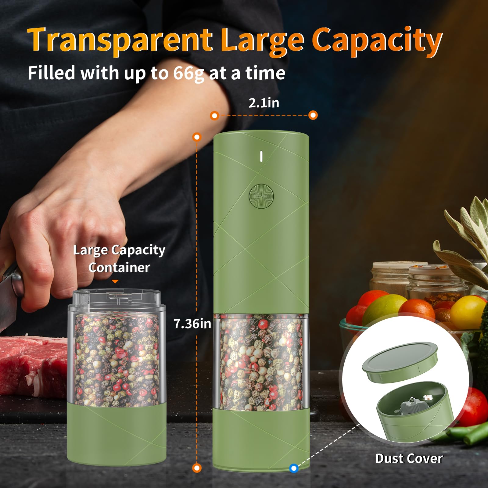 Lidaop USB-C rechargeable design for convenient, long-lasting use