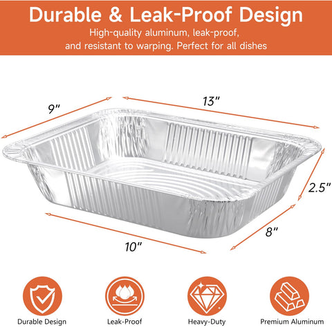 Lideropa heavy-duty aluminum pans suitable for lasagna and casseroles.