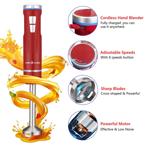 Liebe&Lecker 8-speed control enables precise texture adjustments.