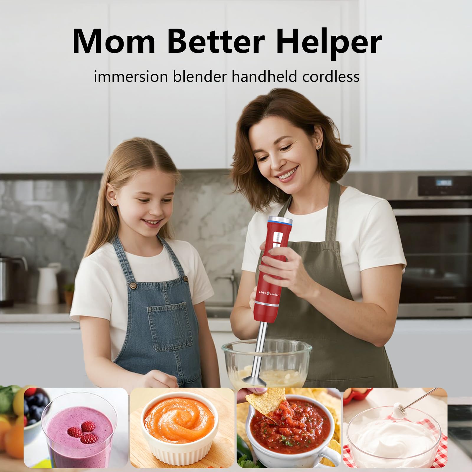 Liebe&Lecker cordless design is ideal for travel and outdoor meals.