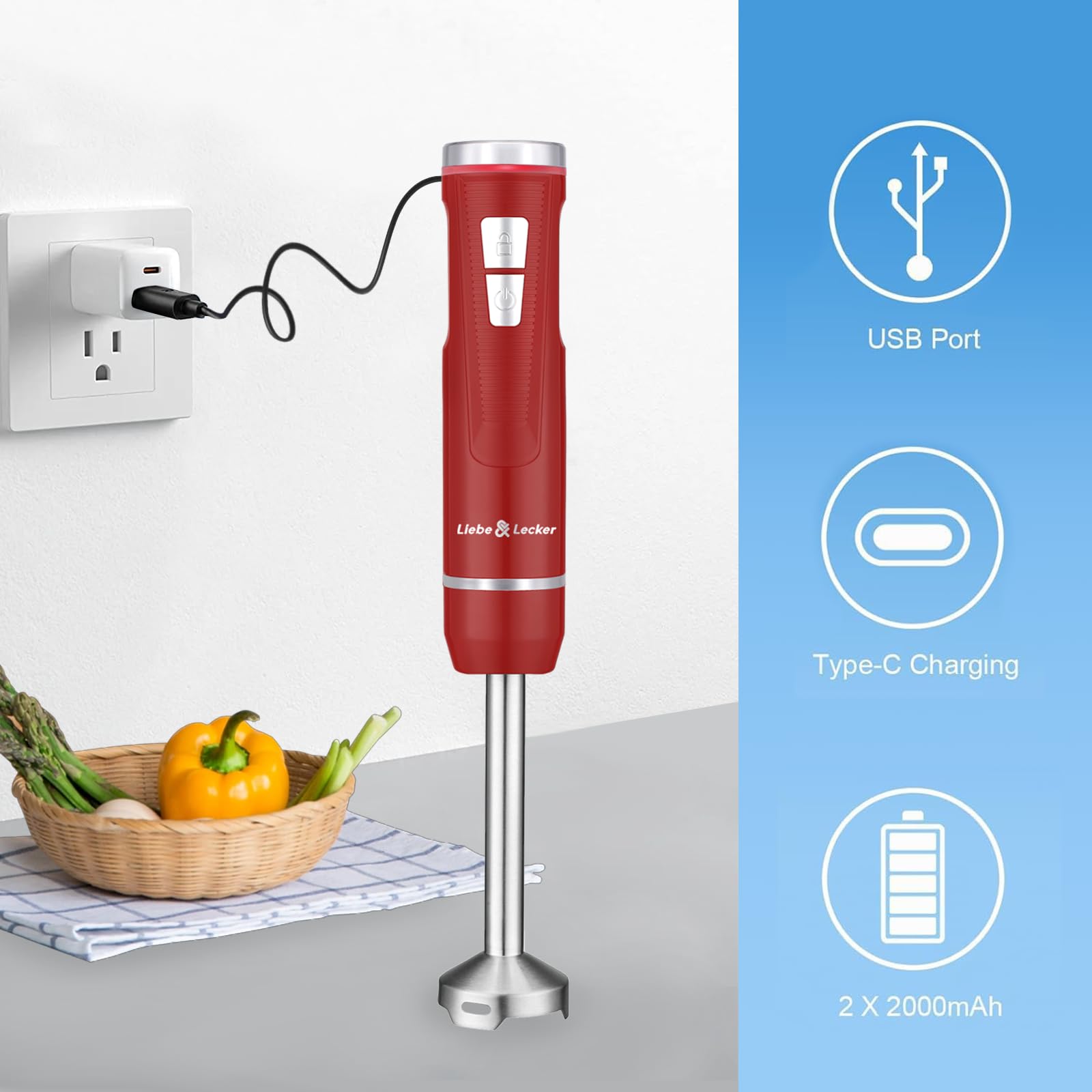 Liebe&Lecker safety lock ensures secure operation during use.