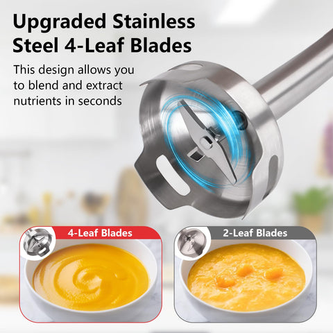 Liebe&Lecker stainless steel blade provides durable, efficient blending.