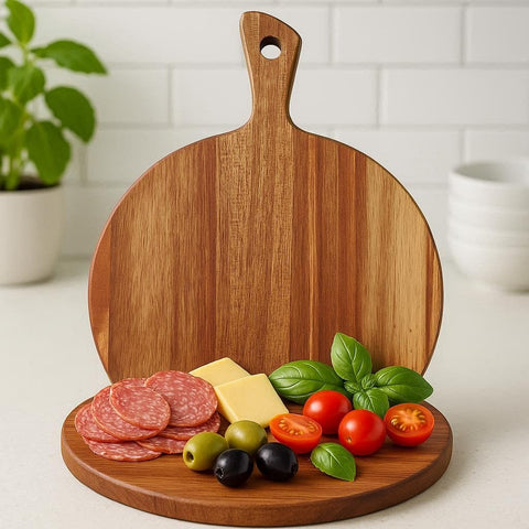 LiebeOlivee cheese and bread serving board enhances casual gatherings with rustic warmth.