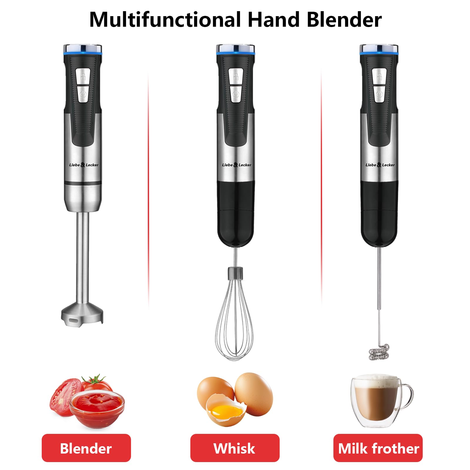 Liebe&Lecker compact, travel-friendly blender ideal for on-the-go meals.