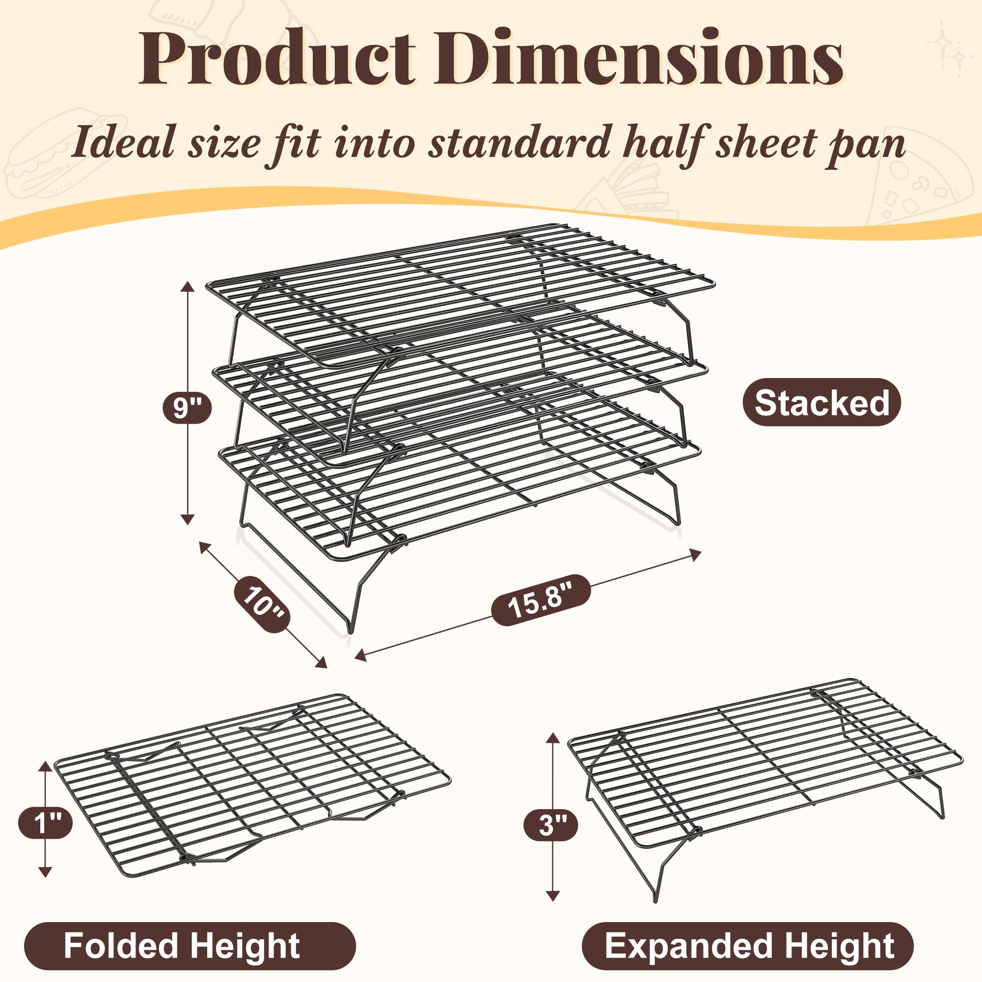 LIEMAND oven-safe baking rack ready for roasting and grilling