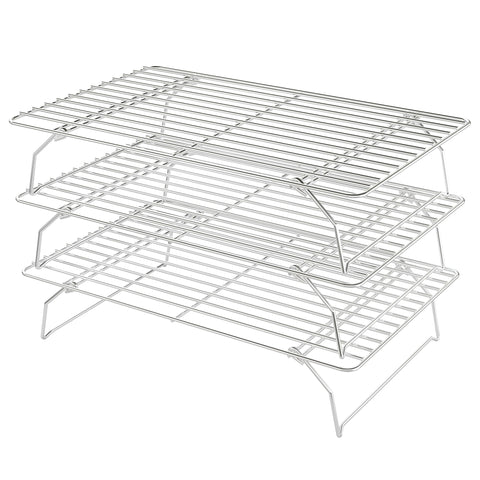LIEMAND cooling rack 3-tier grid front view for even cooling and fast drying.