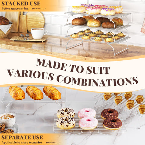 LIEMAND versatile kitchen rack for drying fruit and decorating desserts.