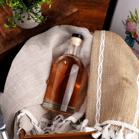 Liengoron empty bottles suitable for whiskey, wine, juice, and beer.