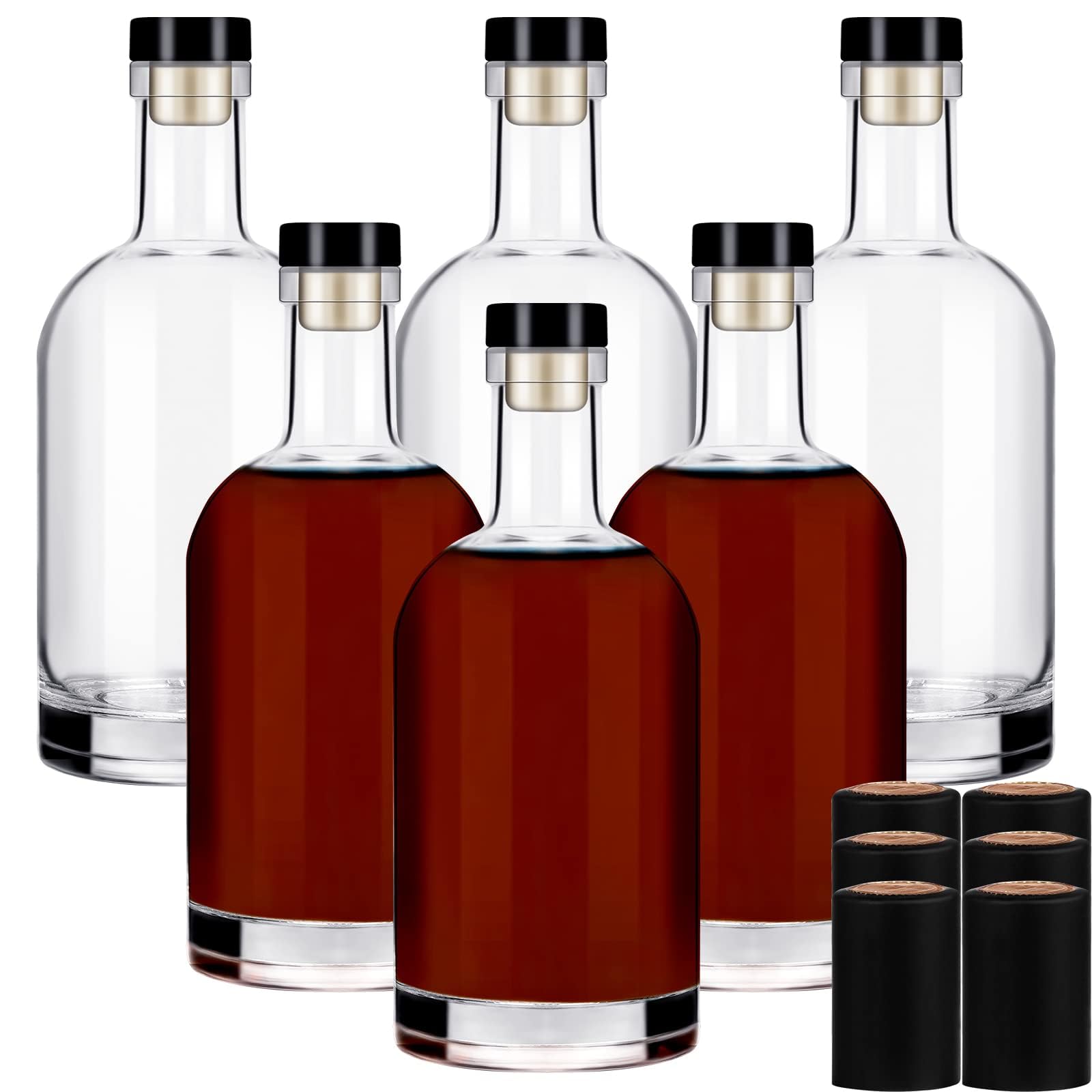 Liengoron 500ml wine bottle with cork lid, airtight seal for homemade beverages.