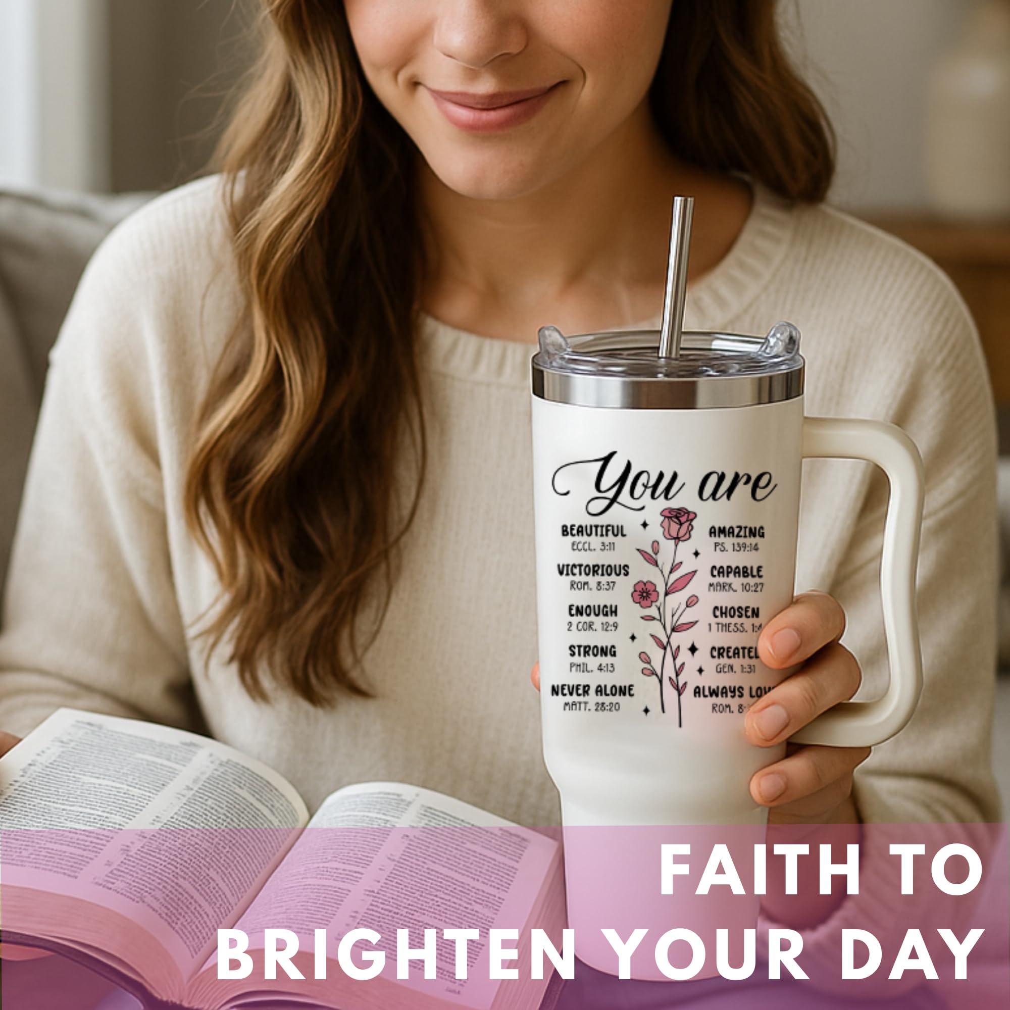 LIERIE8888 mothers day gift tumbler, celebrating faith and family.