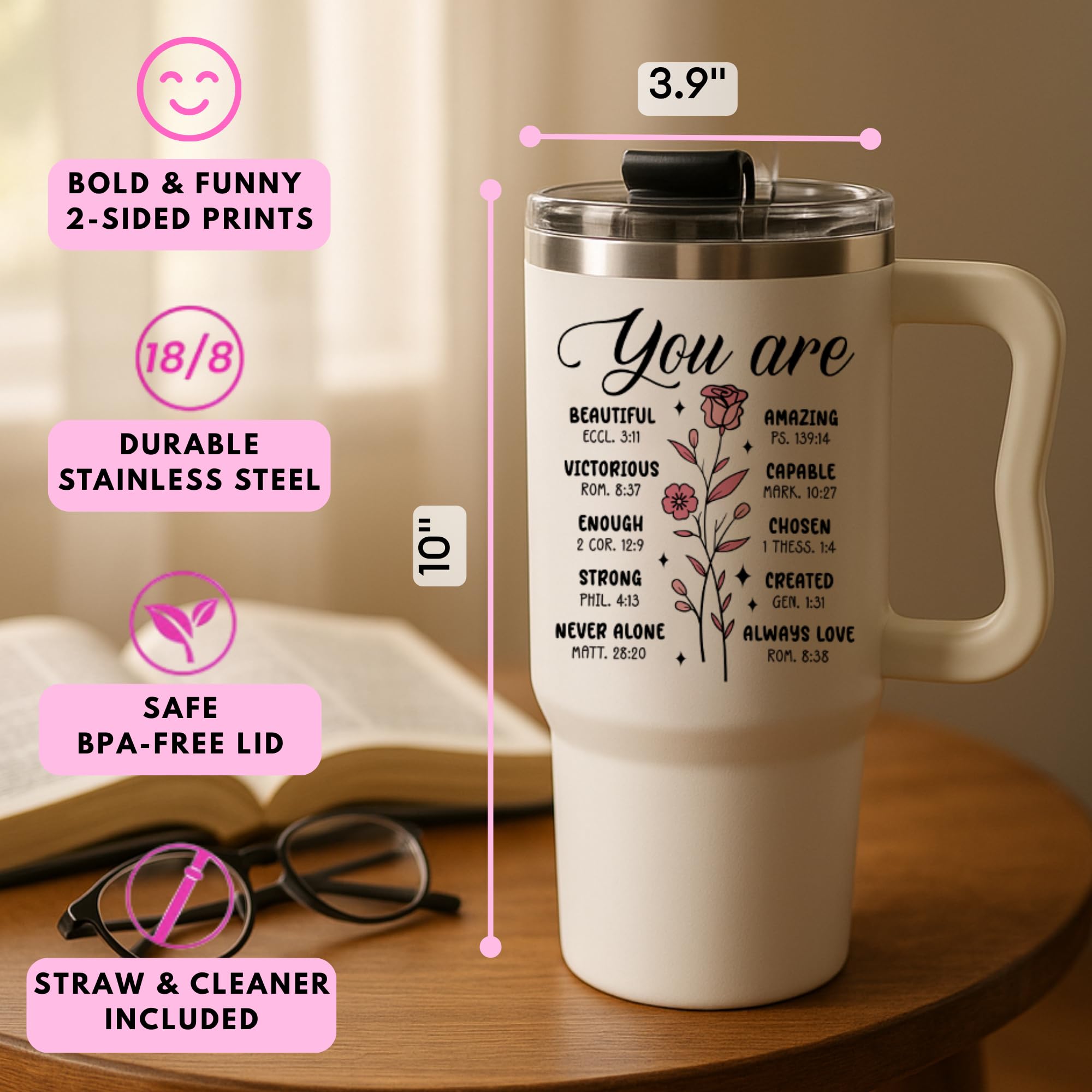 LIERIE8888 stainless steel tumbler, durable for busy days.