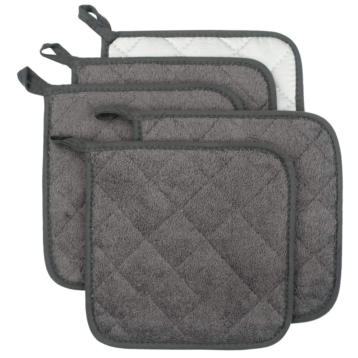 Lifaith 5pc pot holder set 7in provides durable heat protection for oven and stove
