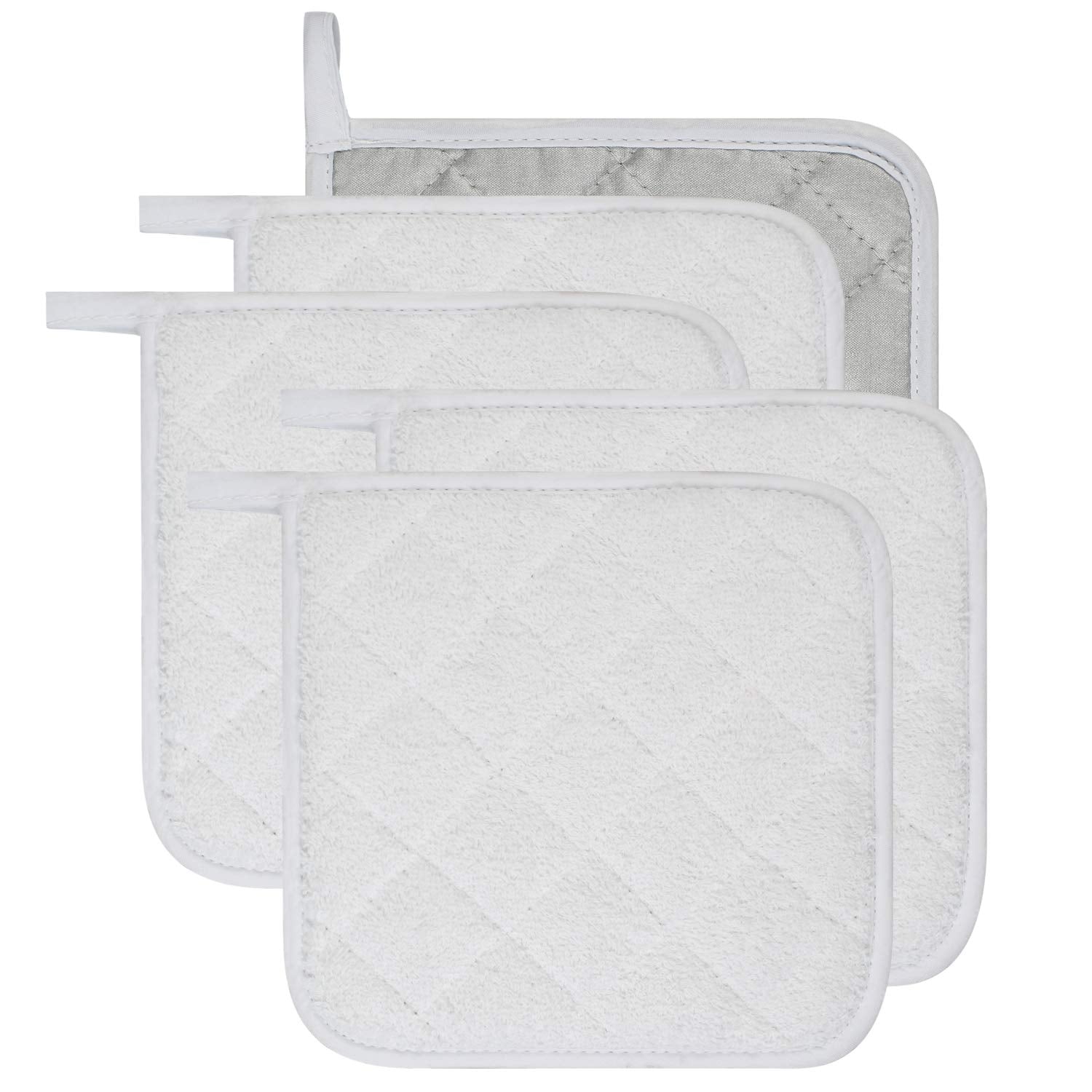 Lifaith pot-holder set5-7x7 inches provides reliable oven heat protection.