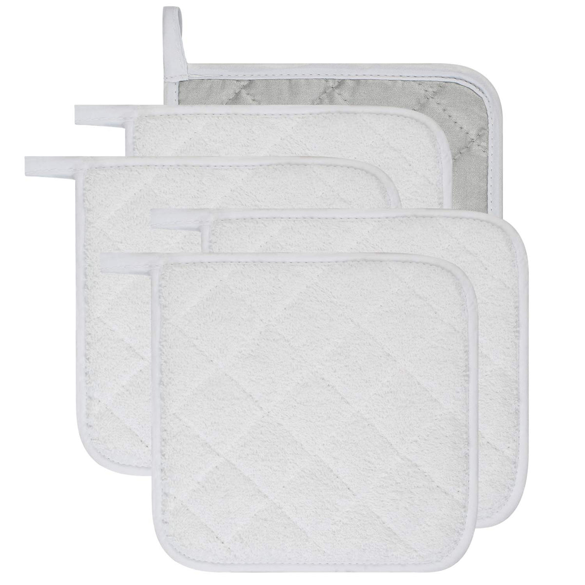 Lifaith pot-holder set5-7x7 inches provides reliable oven heat protection.