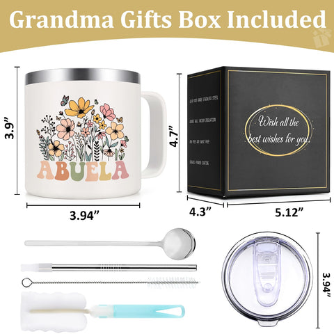 Lifecapido Abuela gift-ready box featuring cream mug and accessories.