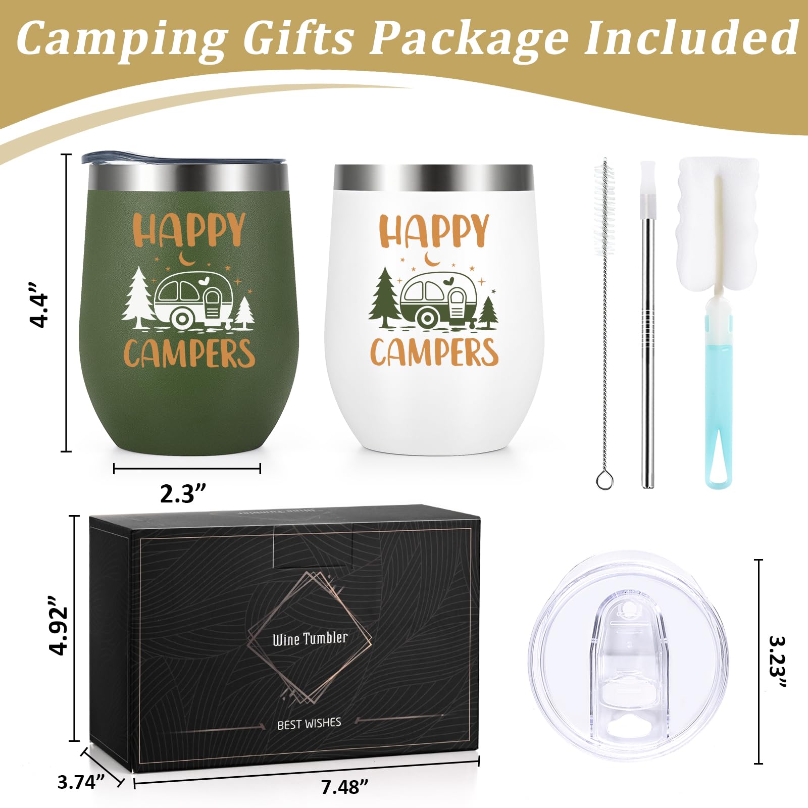 Lifecapido dual-pack tumblers gift set for outdoor enthusiasts