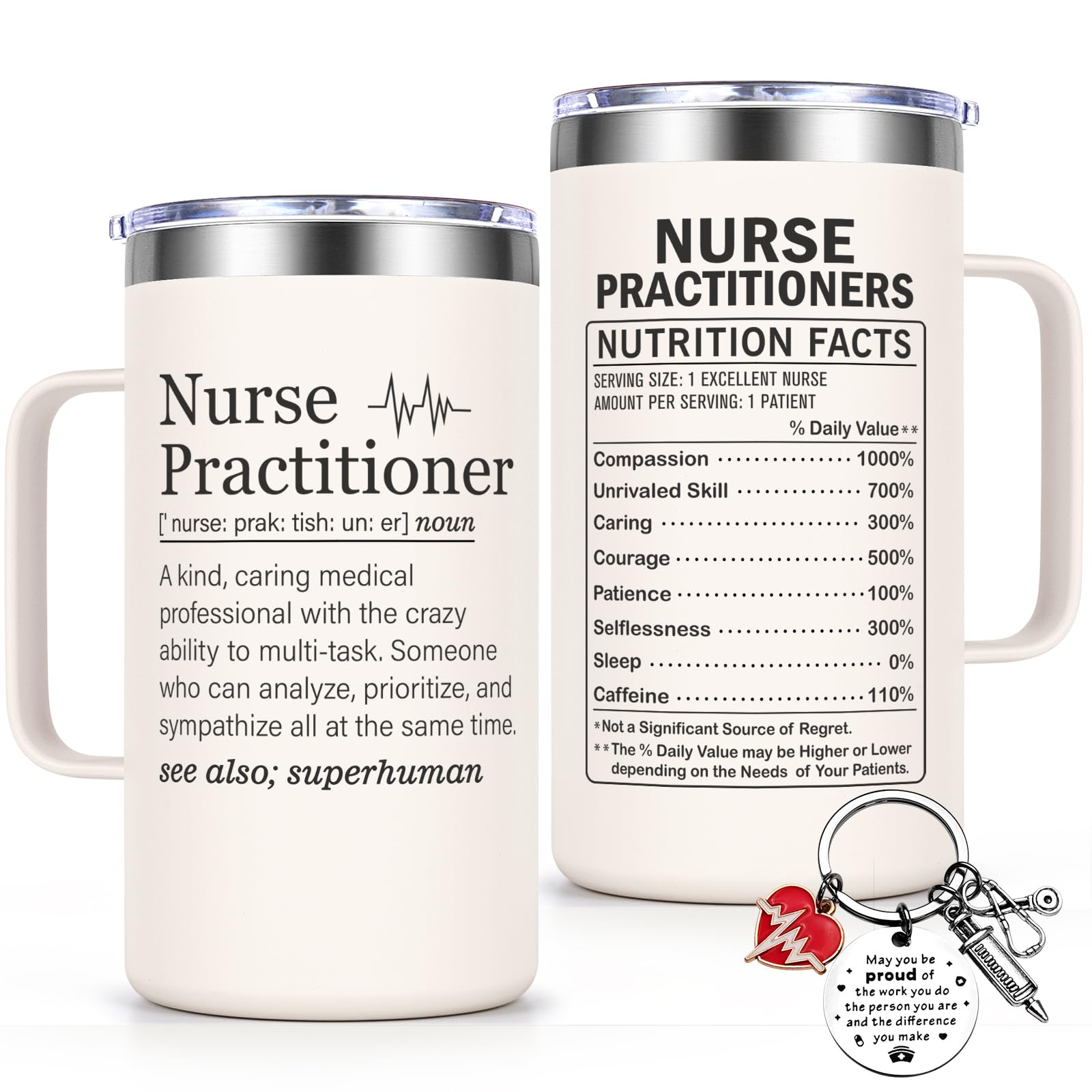 Lifecapido NP mug 20oz cream finish keeps coffee warm during busy shifts