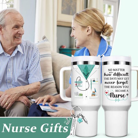Lifecapido nurse tumbler front view with double-wall insulation for temp control