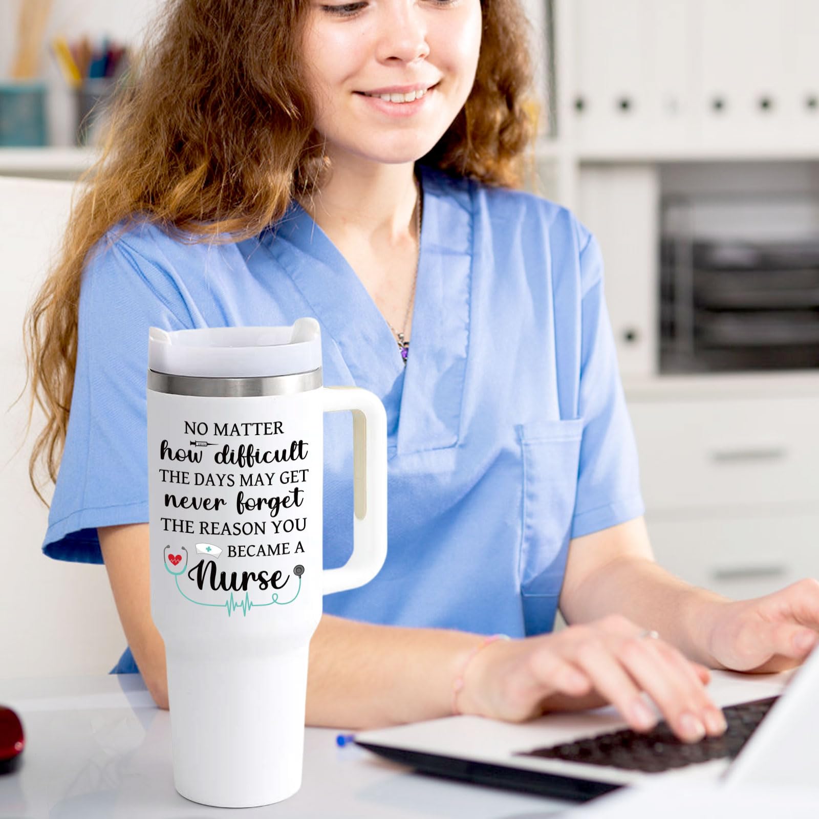 Lifecapido nurse tumbler with key chain, a thoughtful appreciation gift