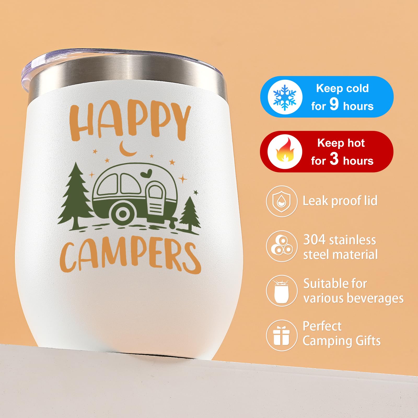 Lifecapido outdoor wine tumblers ideal for picnics and camping trips